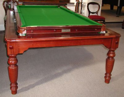 (M319) 7ft Mahogany Rollover Billiard Dining Table