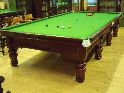 (M681) Full Size John Bennett Mahogany Snooker/Billiard Table