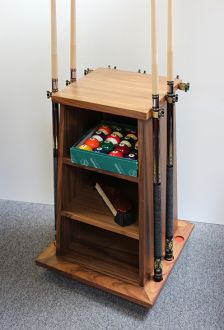 Square 9 Clip Cue Rack and Cabinet