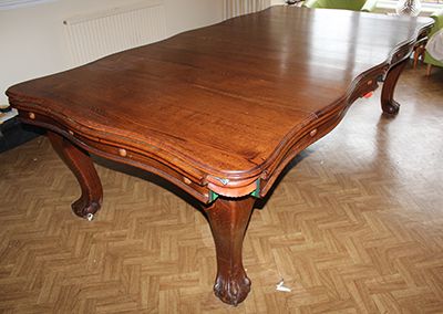(M890) 8 ft Oak Ball & Claw Convertible Dining Table