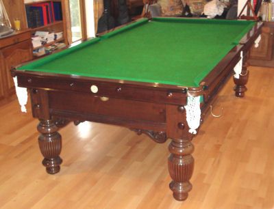 (M575) Half-size - 8ft Mahogany Billiard Table by Ascot
