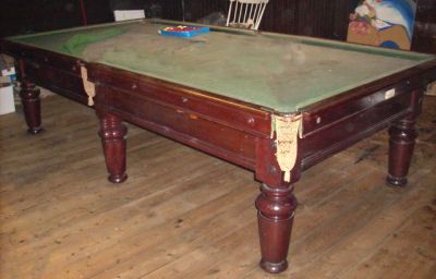 (M591) 3/4 size Mahogany Snooker Table by Norval