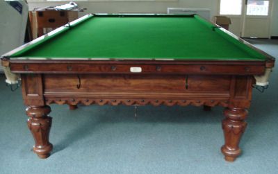 (M596) Full-Size Walnut Snooker / Billiard Table
