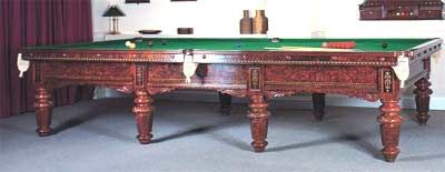 Antique Burr Walnut Snooker Table