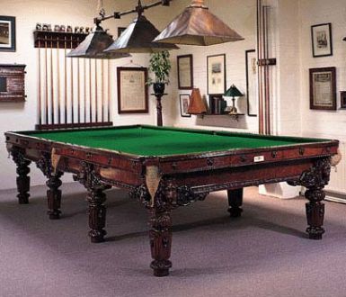 Burr Walnut Snooker Table