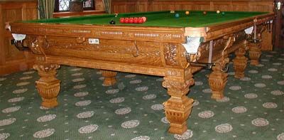 Burr Oak Full Size Snooker Table