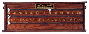 small oak snooker scoreboard