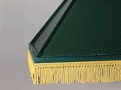 New Green Pressed Steel Canopy With Gold Fringe For Full-Size Tables