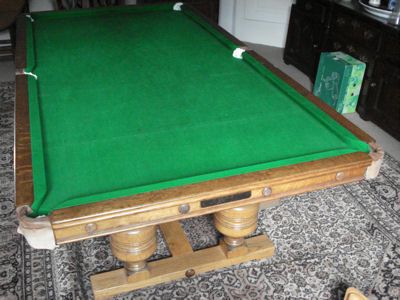 (M648) 7ft Refectory Oak Snooker / Dining Table