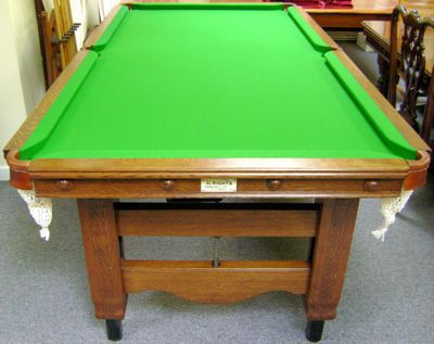 (M641) 7ft George Wright Wind-up Oak Snooker / Dining Table