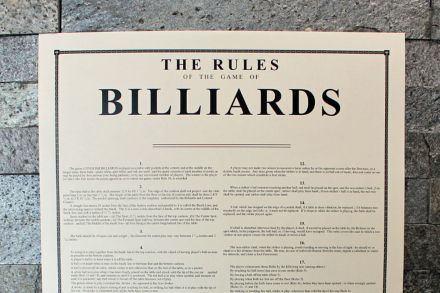 English Billiards Rules - Sheet - Original Reproduction