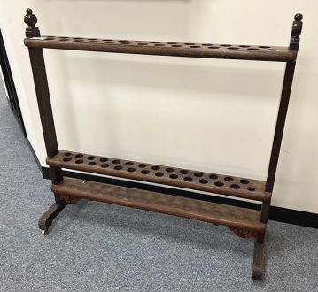 (C70) Mahogany Cue Rack to hold 28 cues