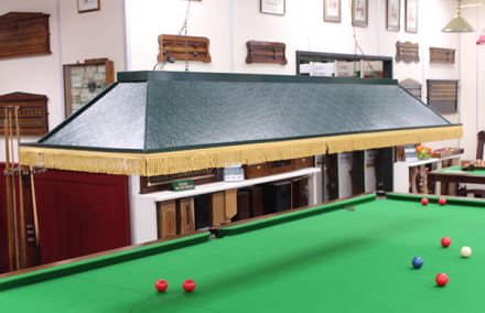 (LT70) Green Metal Snooker Canopy suitable for Full-Size Table