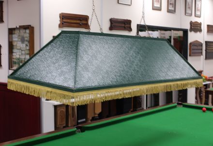 (LT71) Green Metal Snooker Canopy for 8 ft Tables