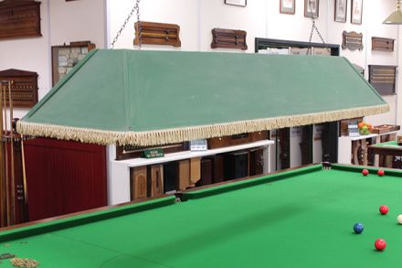 (LT79) Green Wooden Snooker Canopy for Full-Size Tables