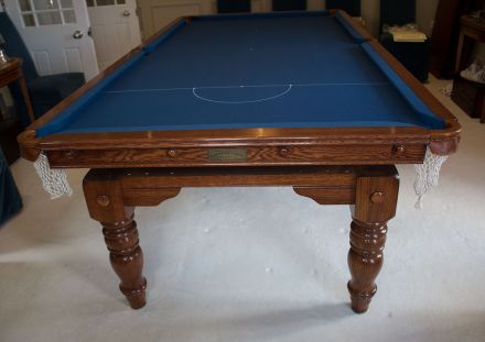 (M1011) 8 ft Oak Convertible Dining Table
