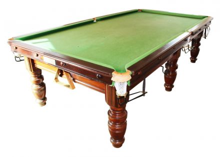 9ft snooker pool billiard table mahogany turned leg slate