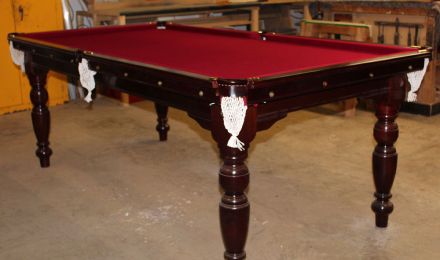 (M1154) 7 ft Mahogany Turned Leg Snooker/Pool Table by Riley