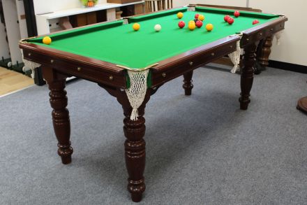 (M1182) 6 ft Refurbished Mahogany Turned Leg Snooker/Pool Table