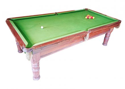 8ft snooker billiards pool table mahogany turned leg