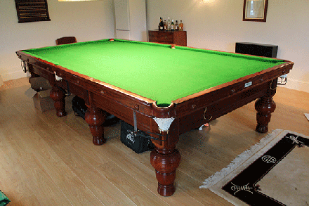 (M1218) Full-Size Mahogany Turned Leg Snooker Table by Orme & Son