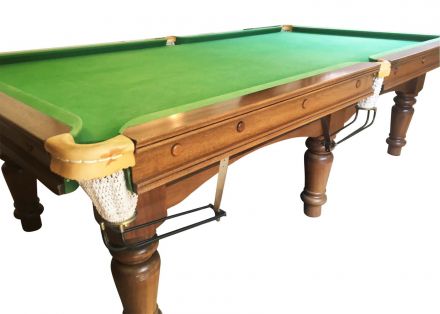 8ft snooker pool billiards table mahogany turned leg