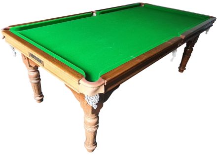(M1248) 7 ft Oak Turned & Fluted Leg Snooker/Pool Diner by Riley