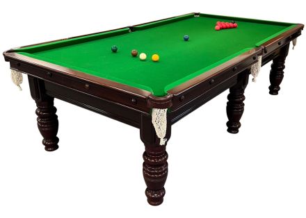 (M1277) 9 ft Mahogany Turned Leg Snooker/Pool Table by Riley