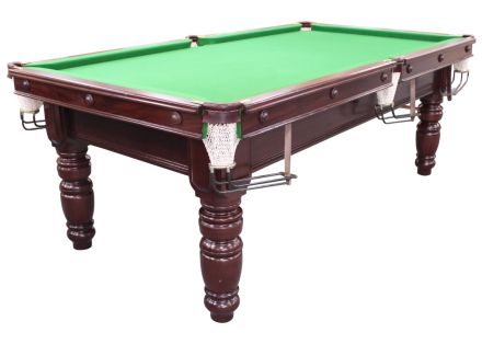 (M1308) 7 ft Mahogany Turned Leg Snooker/Pool Table by Riley