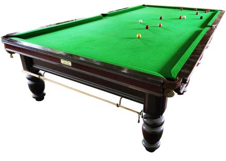 (M1310) Full-Size Mahogany Turned Leg Snooker Table