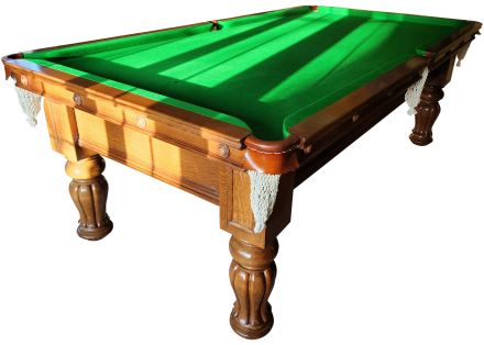 8ft table oak tulip leg snooker pool table slate bed 2" balls
