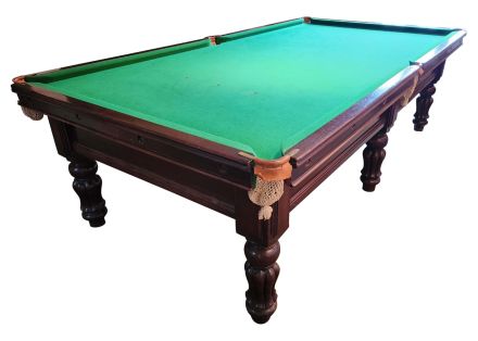 (M1321) 9 ft Mahogany Tulip Leg Snooker Table