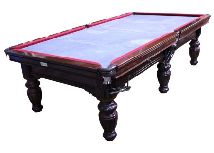 9ft 9 ft 9' Mahogany Turned & Fluted Leg Snooker Pool Table