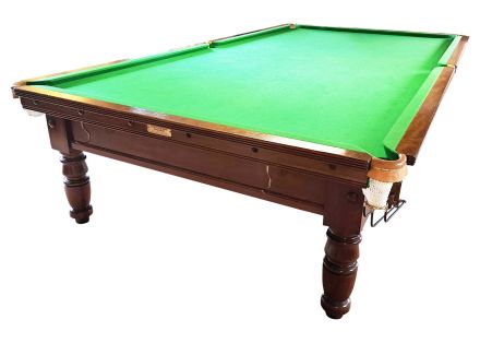 (M1344) Full-Size Mahogany Turned Leg Snooker Table 