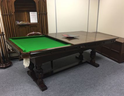 (M647) 7ft Refectory Oak Snooker / Dining Table