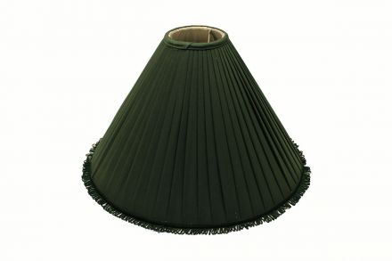 Green Material Pleated Pool Table Lampshade