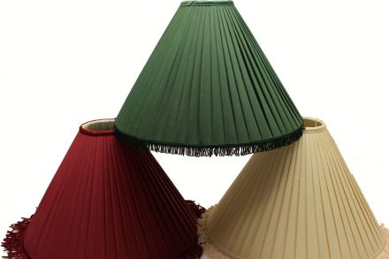 pleated material coolie shades