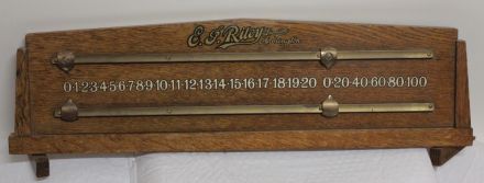 (SB244) 2 Player Oak  Snooker Scoreboard by E.J. Riley