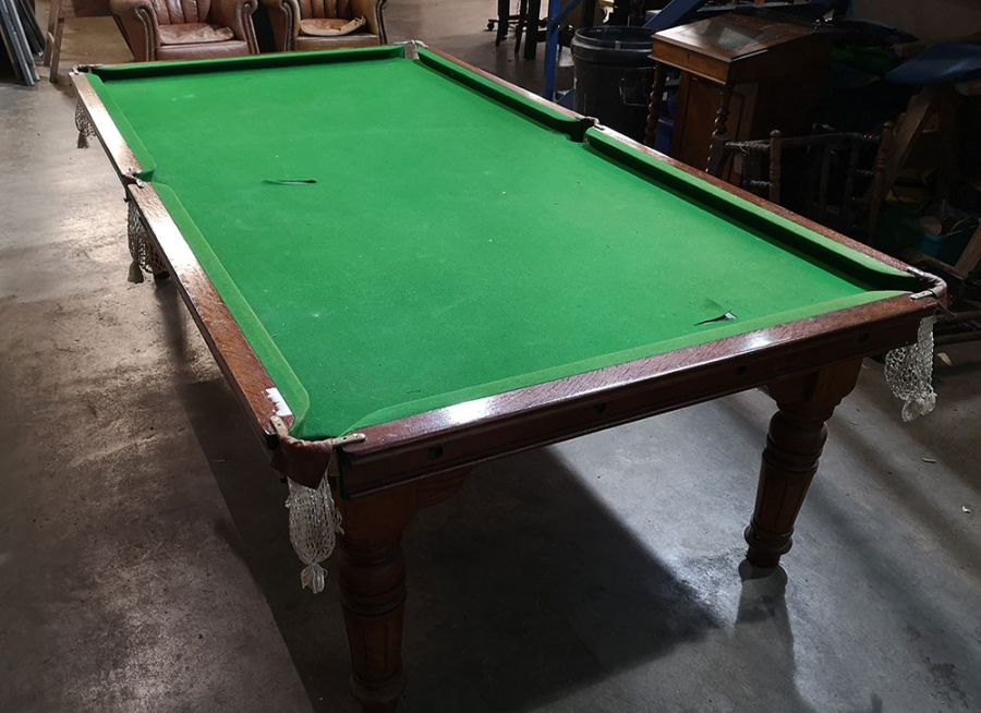 8 Ft Oak Turned Leg Convertible Snooker, 8ft Dining Table