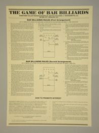 Bar Billiards Rules - Sheet