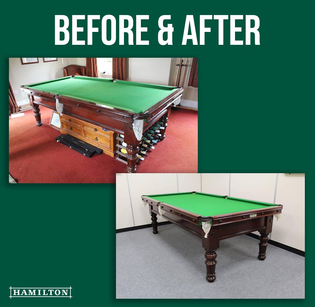 Before and After Snooker Table Restorations Hamilton Billiards Snooker Blog