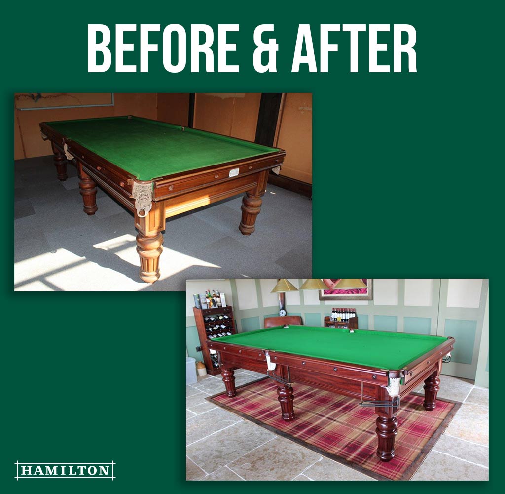 M911 Snooker Table Before And After M911 Snooker Table Before And After