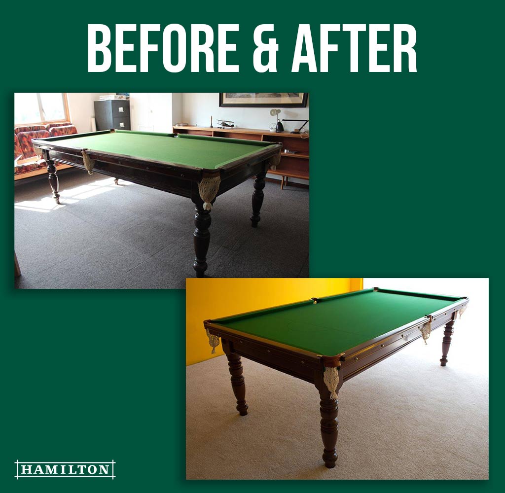 M903 Snooker Table Before And After M903 Snooker Table Before And After