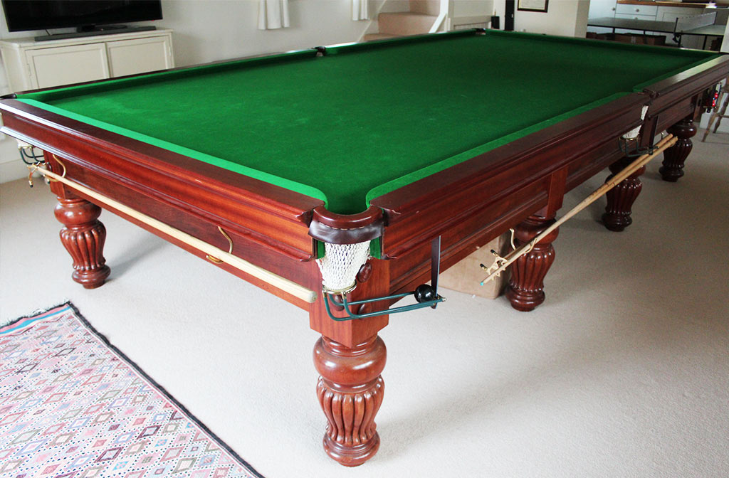 Full-Size Antique Mahogany Snooker Table