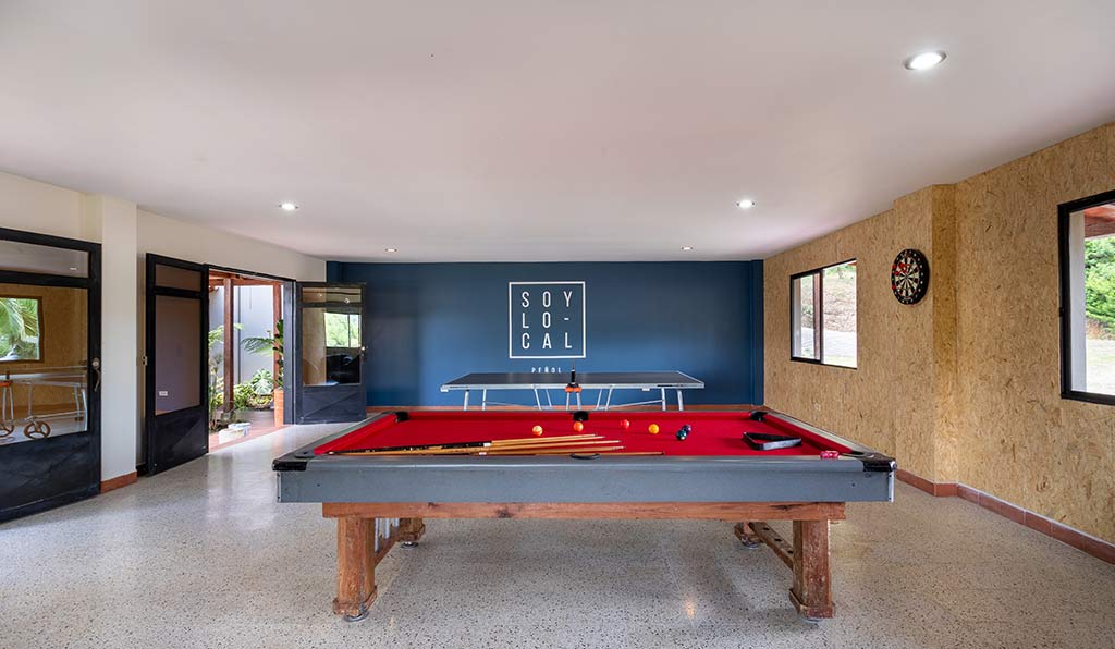 Colourful games room